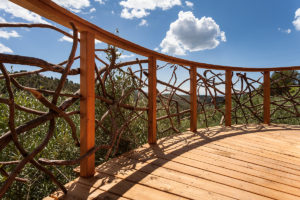 The terrace of our state of the art Treehouse